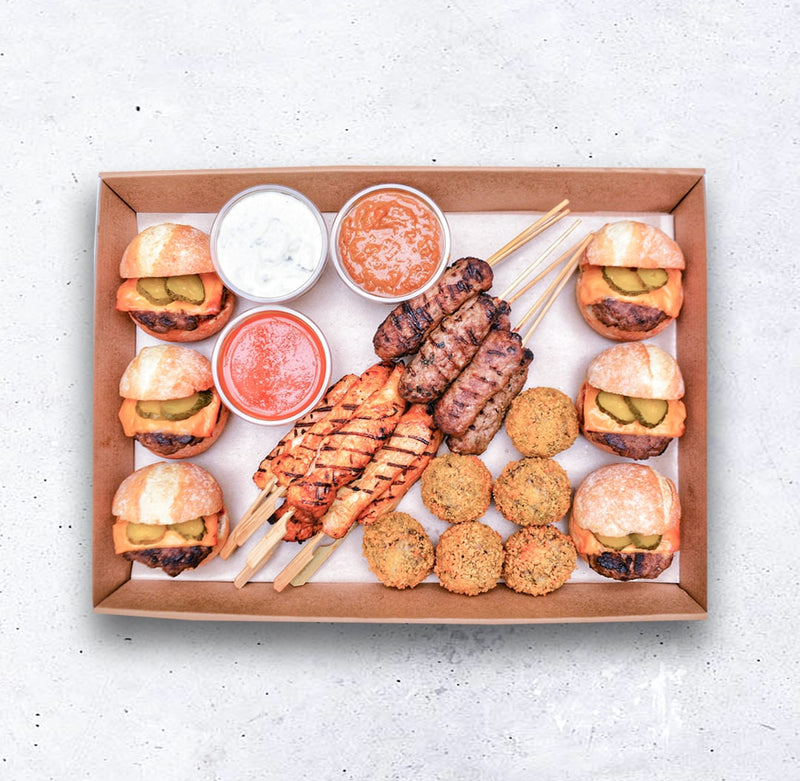 CM BURGER & SKEWER PLATTER (24 pieces)